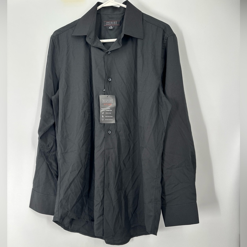 New Bergamo New York Men’s Dress Shirt (M 15-15.5 Neck- 32/33 Sleeve (Stretch)